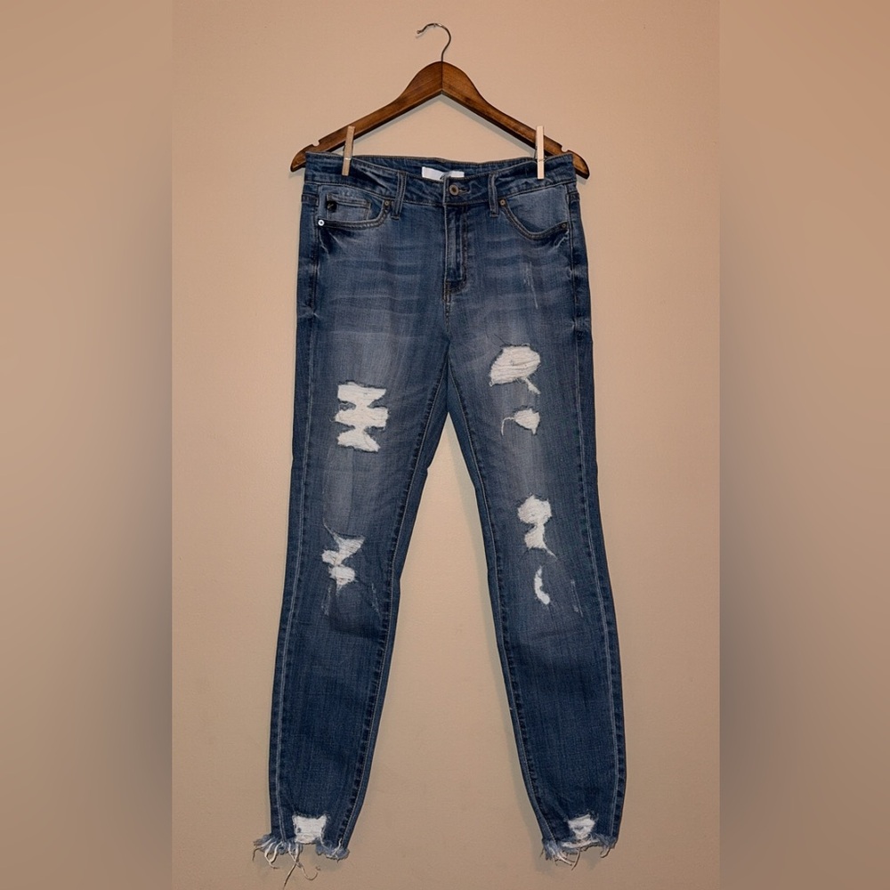 KanCan Dark Blue Distressed Skinny Jeans